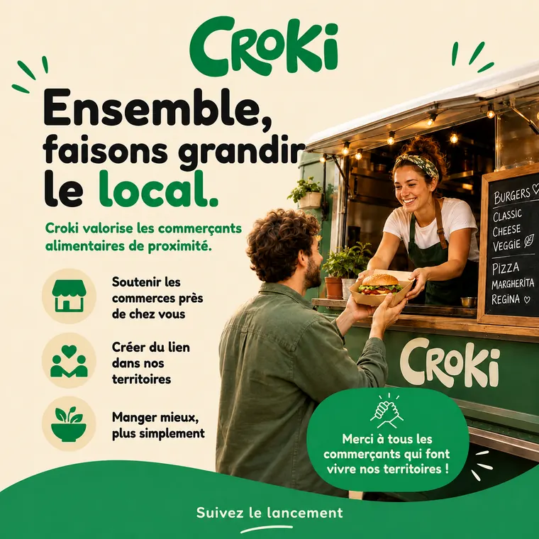 Publication Croki valorisant les commerces locaux